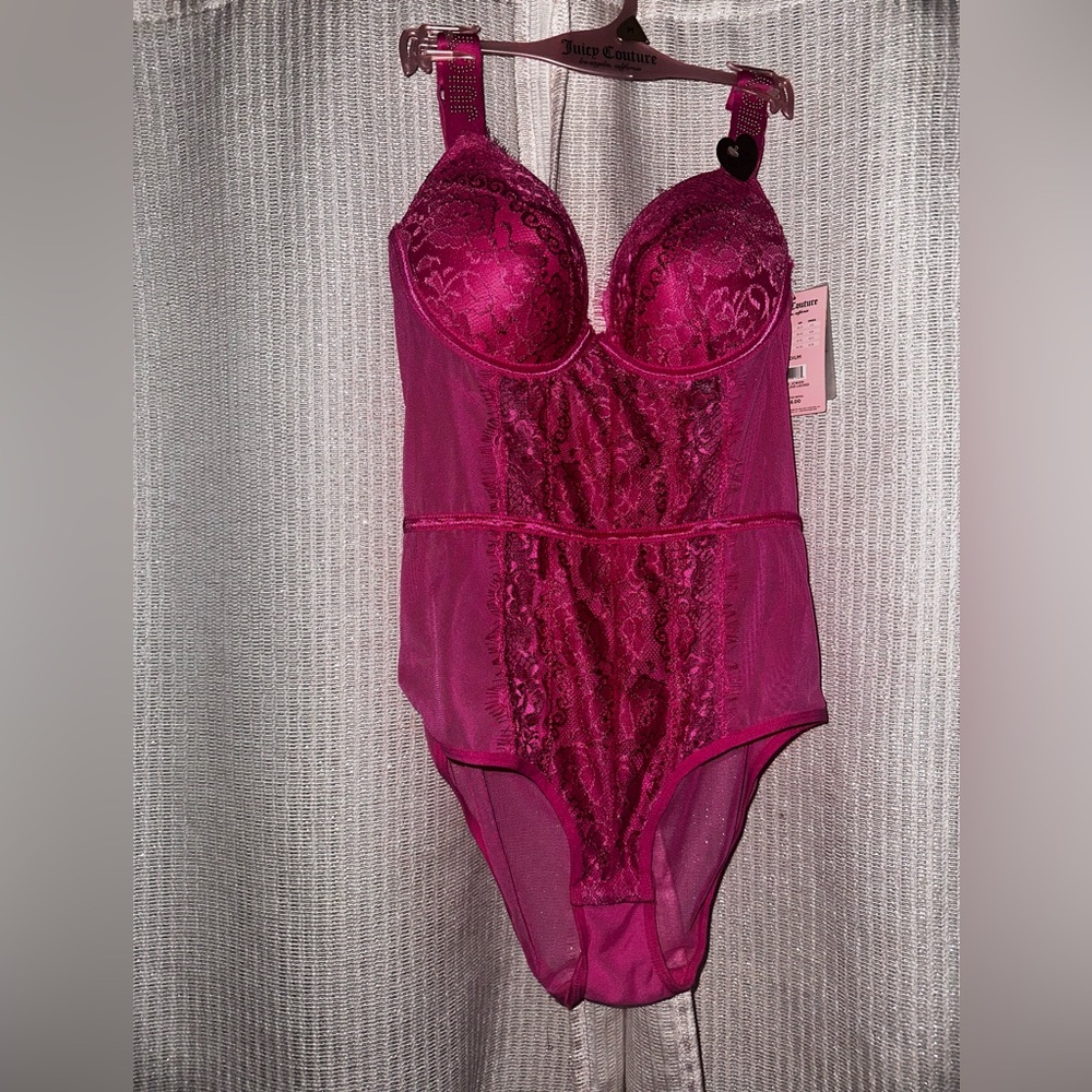 Juicy Couture Pink Lace Bodysuit